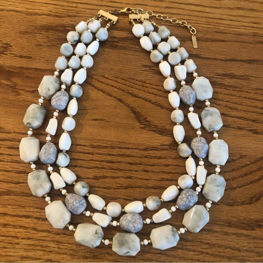 Sugarfix by BaubleBar | Faux Howlite Beaded Layer Necklace | 20” Adjustable